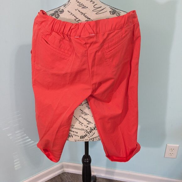 NIKE Womens Capri Crops Coral Athletic Convertible Golf Crop Size Medium 8-10 - Picture 2 of 6